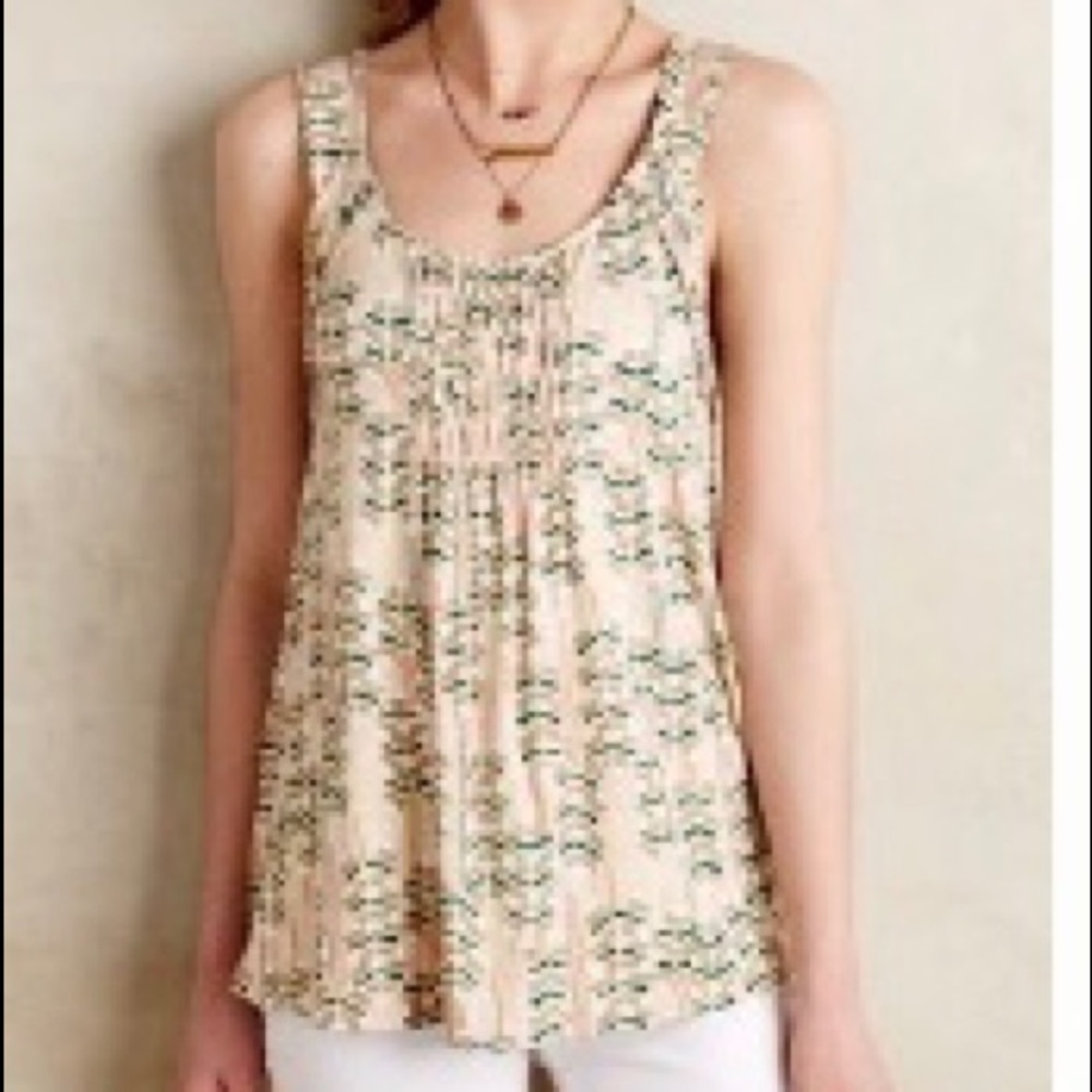 Anthropologie Meadow Rue flowy long tank top